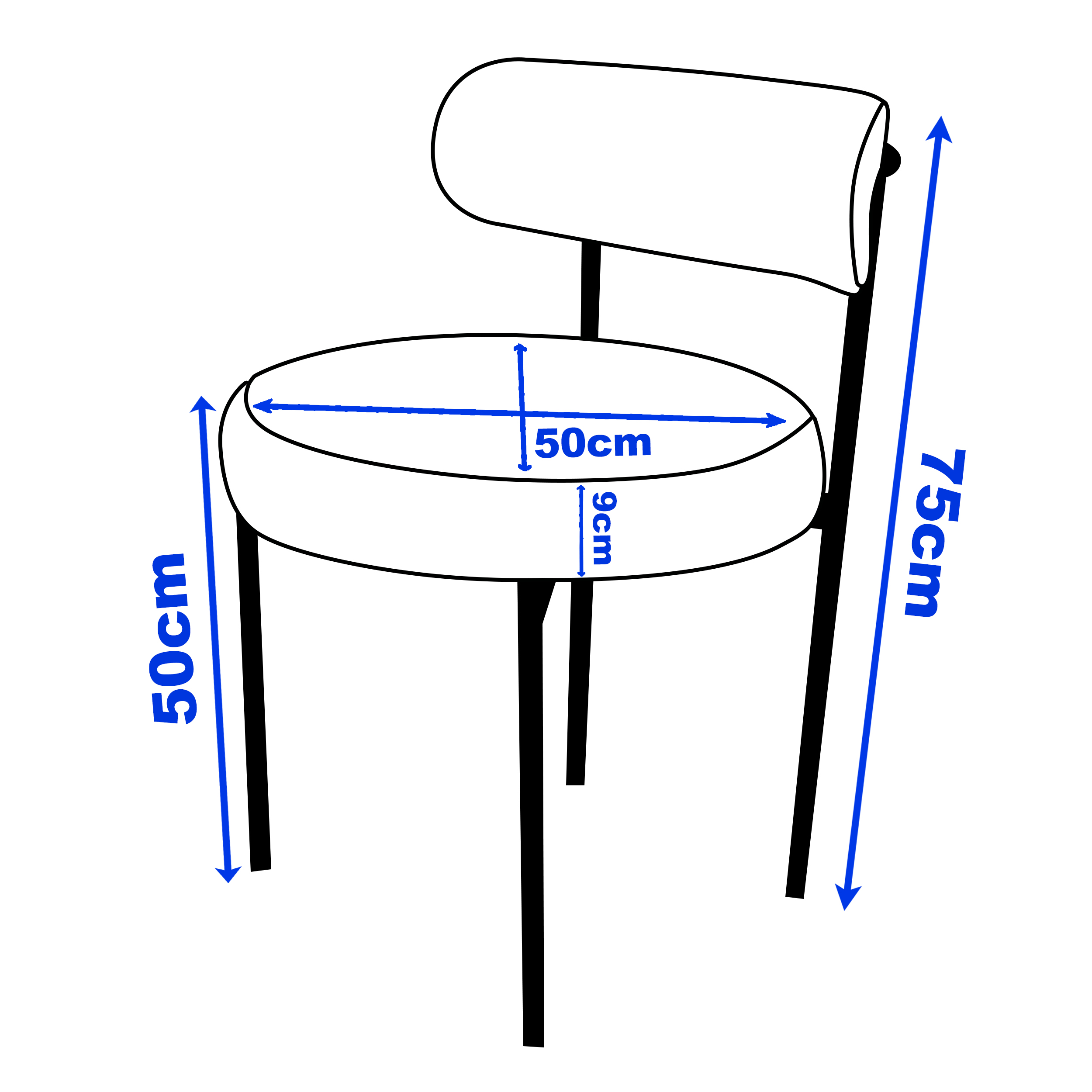 صندلی ناهارخوری فلزی تدی - Image 5